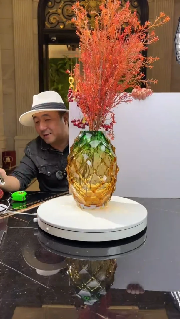 【闪购商品】茶宠AJ05724金绿色菠萝花器