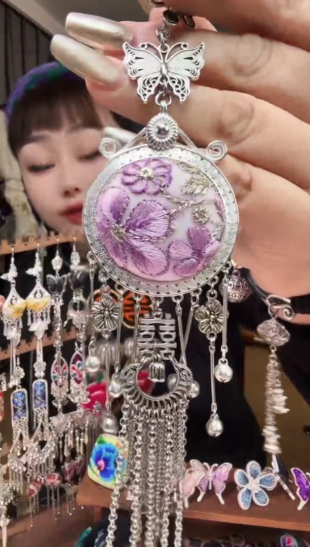 刺绣纯手工民族风刺绣压襟