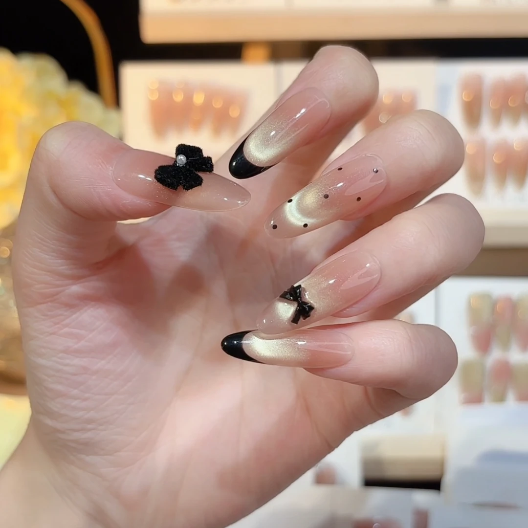 【赫本】春夏款装饰显白不伤本甲纯手工穿戴甲