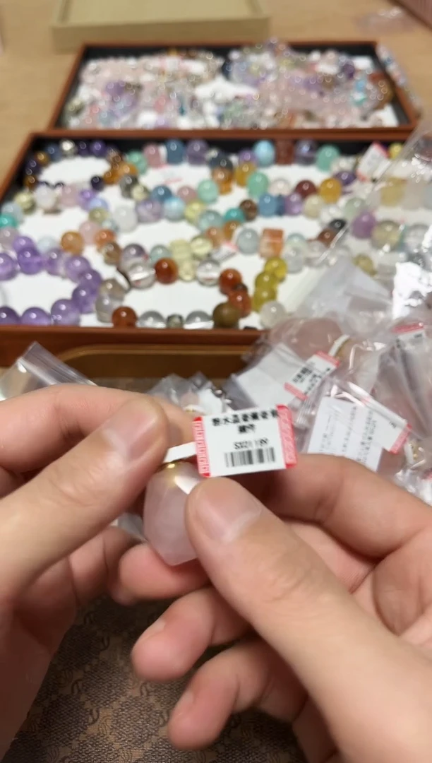 未镶嵌手链水晶22-30粉水晶