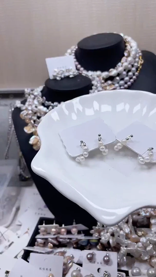 未镶嵌耳饰淡水珍珠【纯恬饰品】（多样性发货发一）