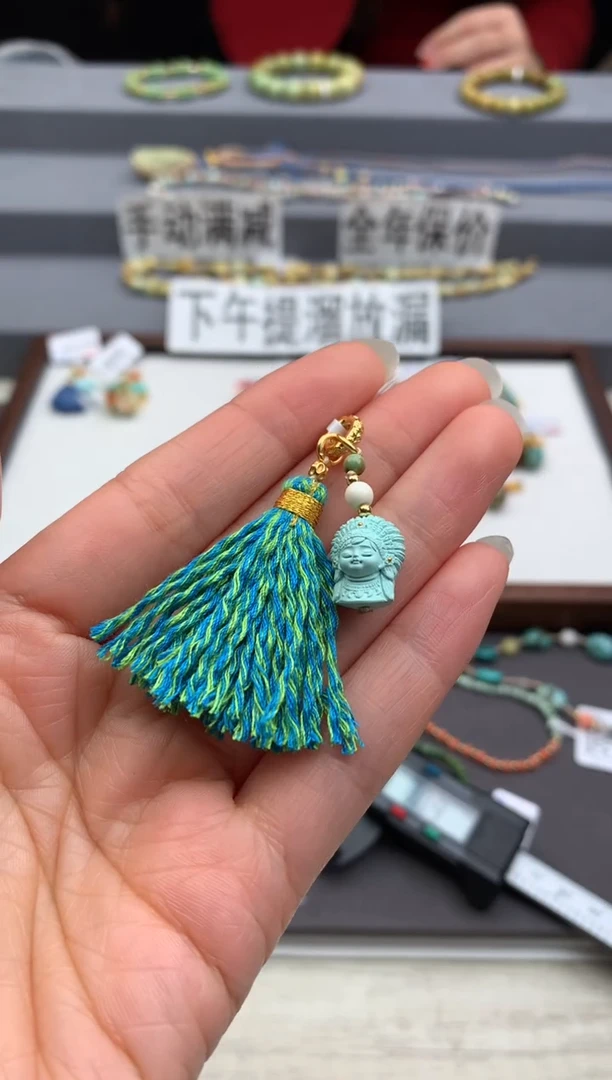 未镶嵌绿松石精工雕刻件茜 w211