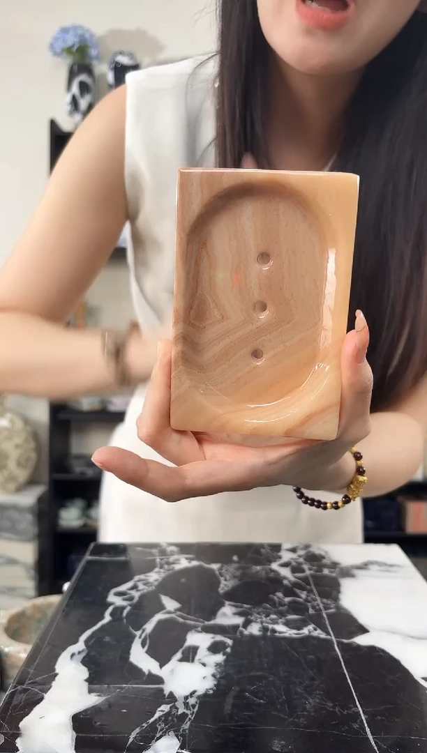 石材红龙玉皂托009