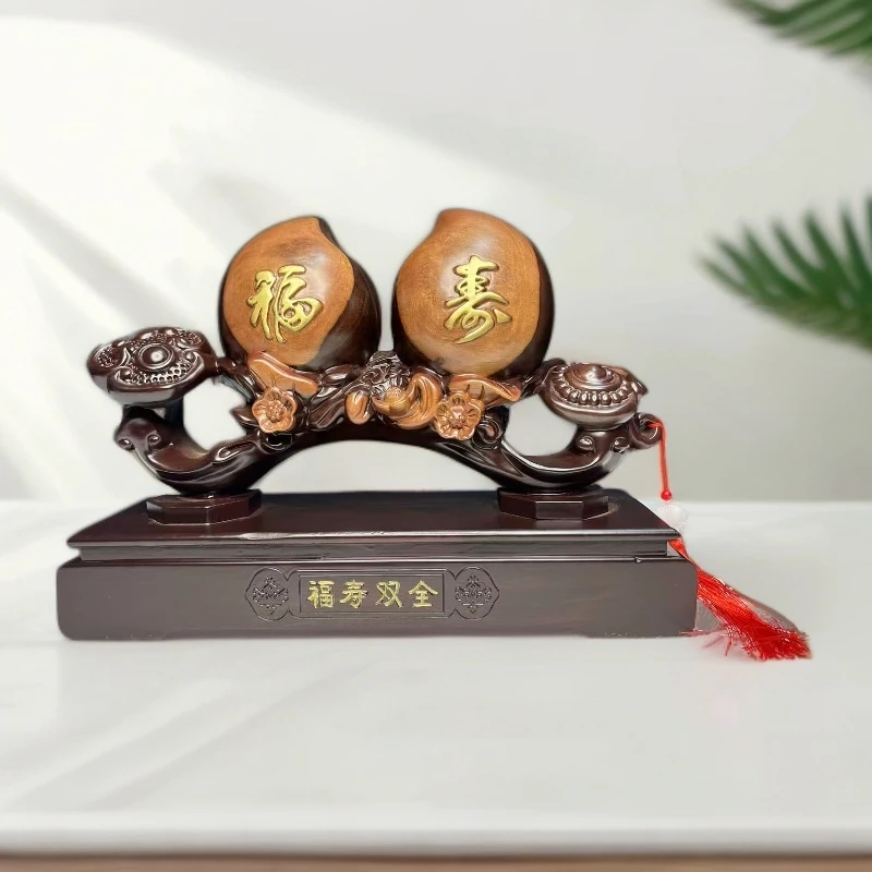 黑檀木手工创意雕刻送爷爷奶奶长辈生日大寿贺礼祝寿礼物