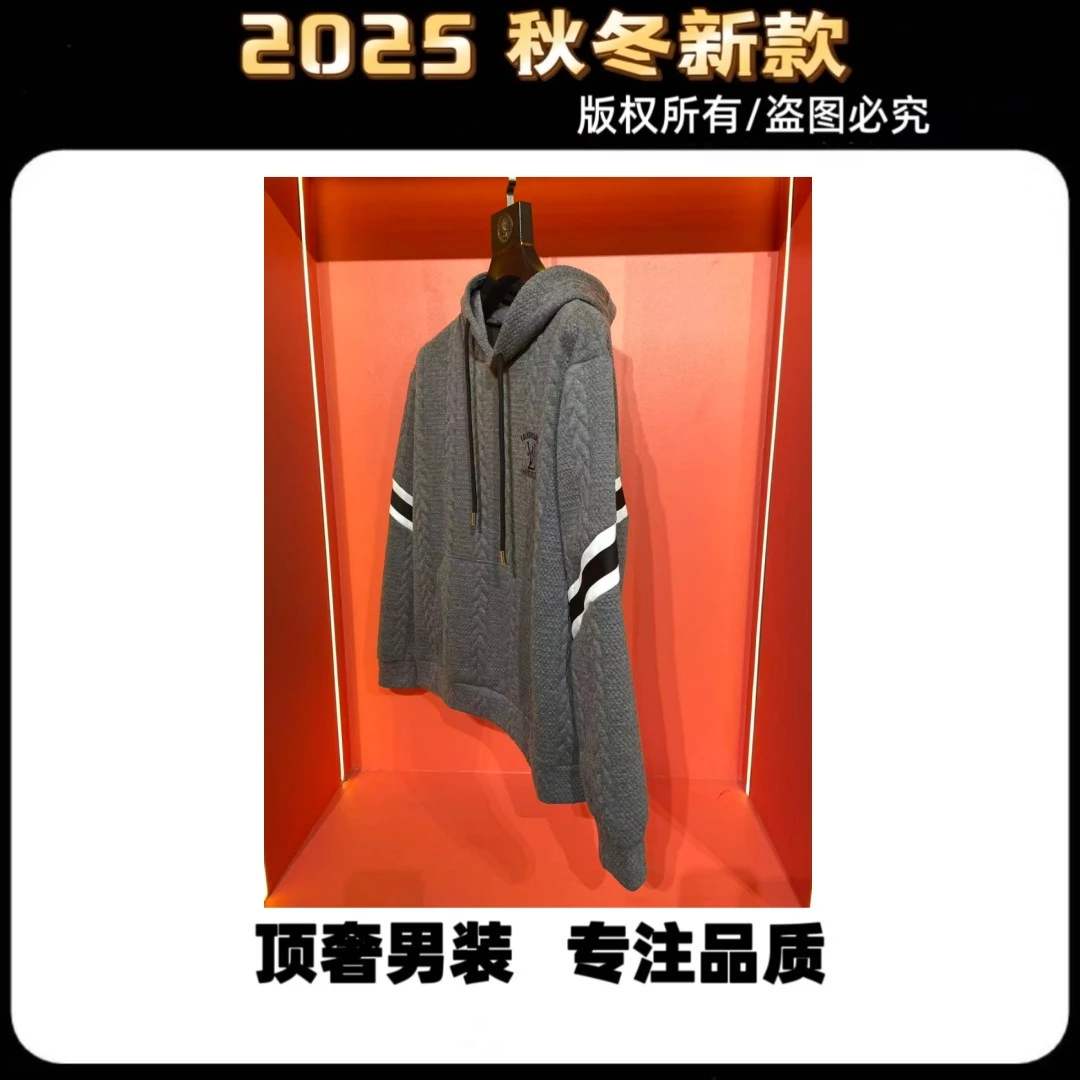 （丁丁专属-W92）秋冬新款提花针织衫休闲痞帅卫衣