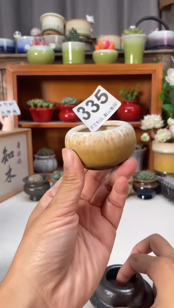 瓷片弃**文335知木小芳花盆编号