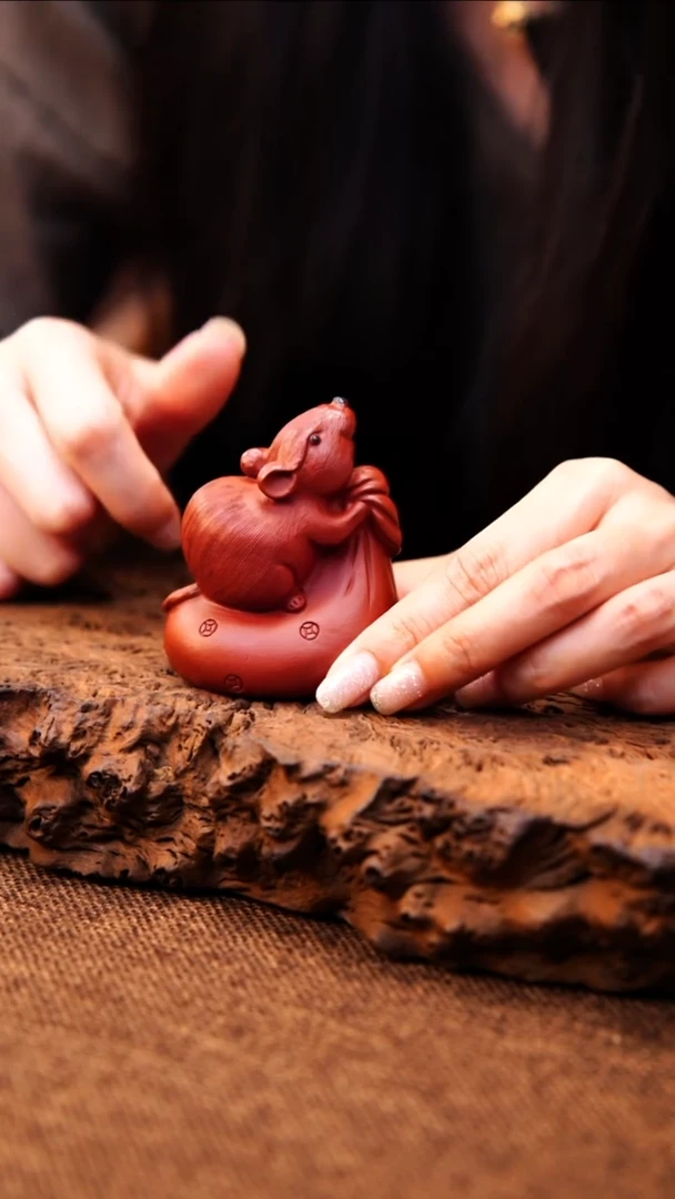 茶杯紫砂原矿紫砂茶宠