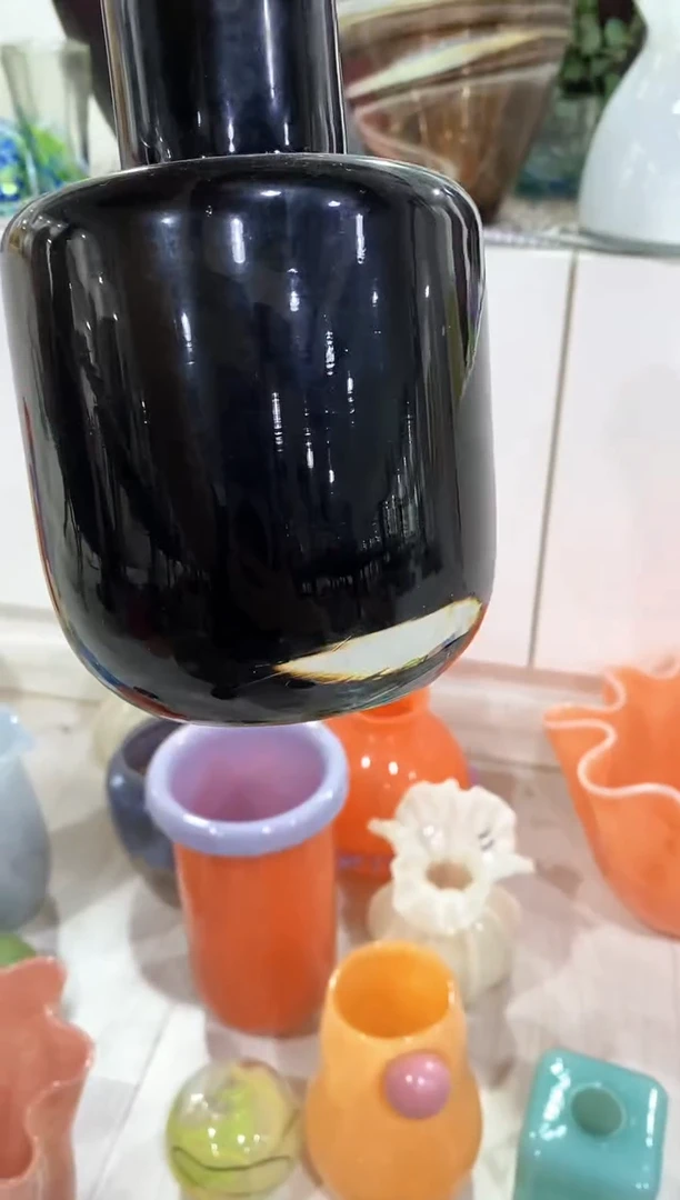 三*猪慕忆家手作琉璃花瓶瑕疵