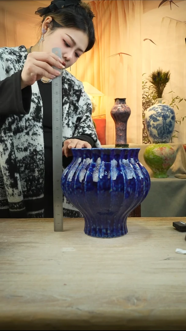 底部已打孔高26口19陶瓷花瓶