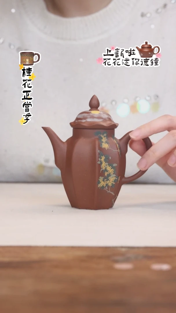 茶壶紫砂紫泥月下桂花大空兰