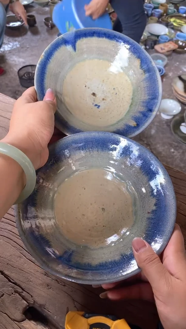 浪鬼家日用陶｀****菜碗一对