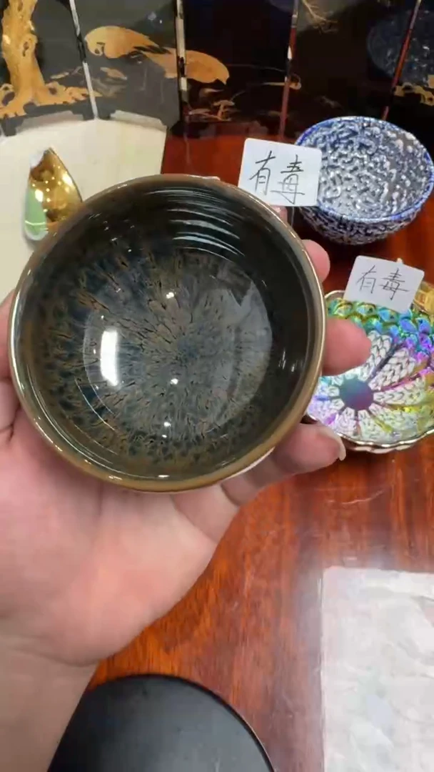 茶盏水墨丹清建盏主人杯