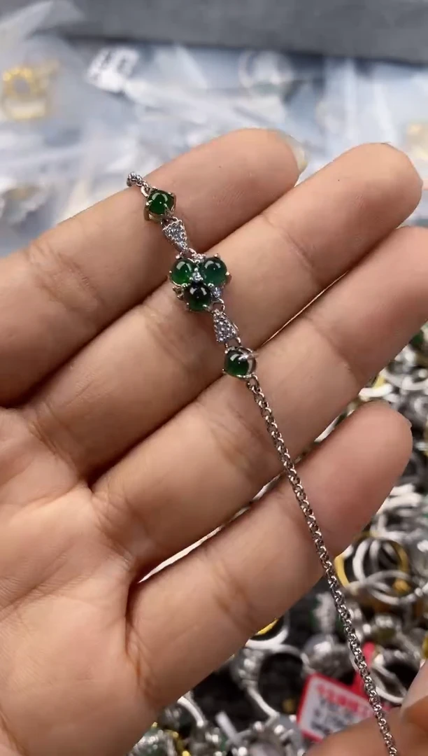 银S925镶嵌戒指翡翠333---3