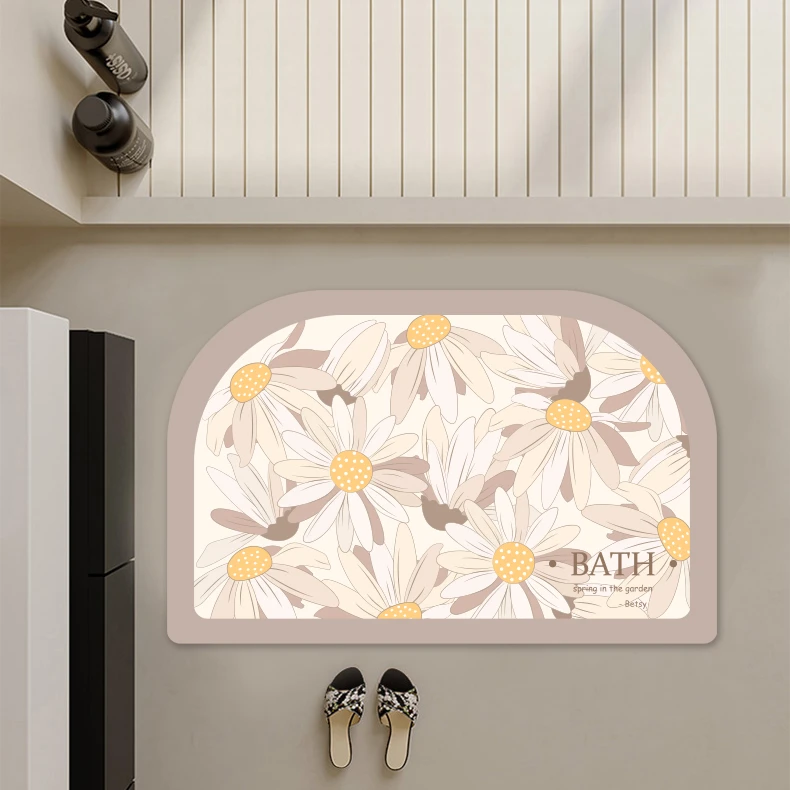 浴室卫生间吸水皮革地垫新款家用速干防滑免洗好打理入户门地垫