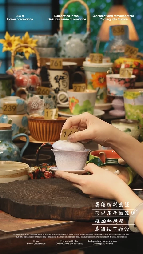陶瓷景德镇高温釉下彩手工手绘款式