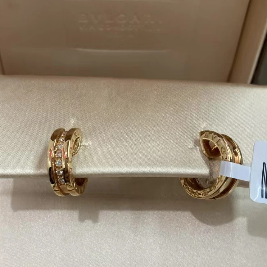 95新 BVLGARI/宝格丽 安洁利严选耳钉/sk0126306