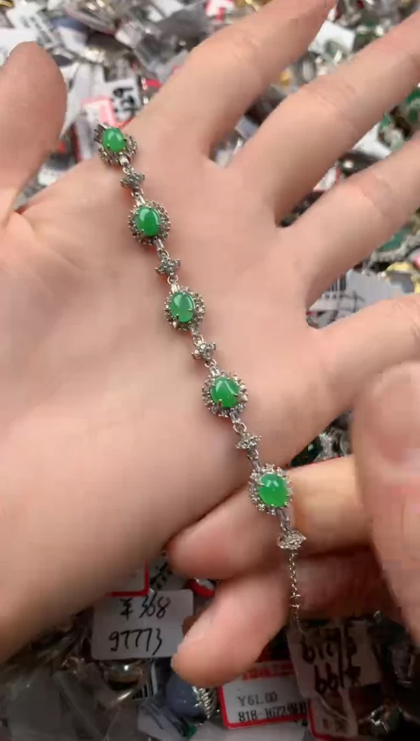 银S925镶嵌戒指翡翠333   4