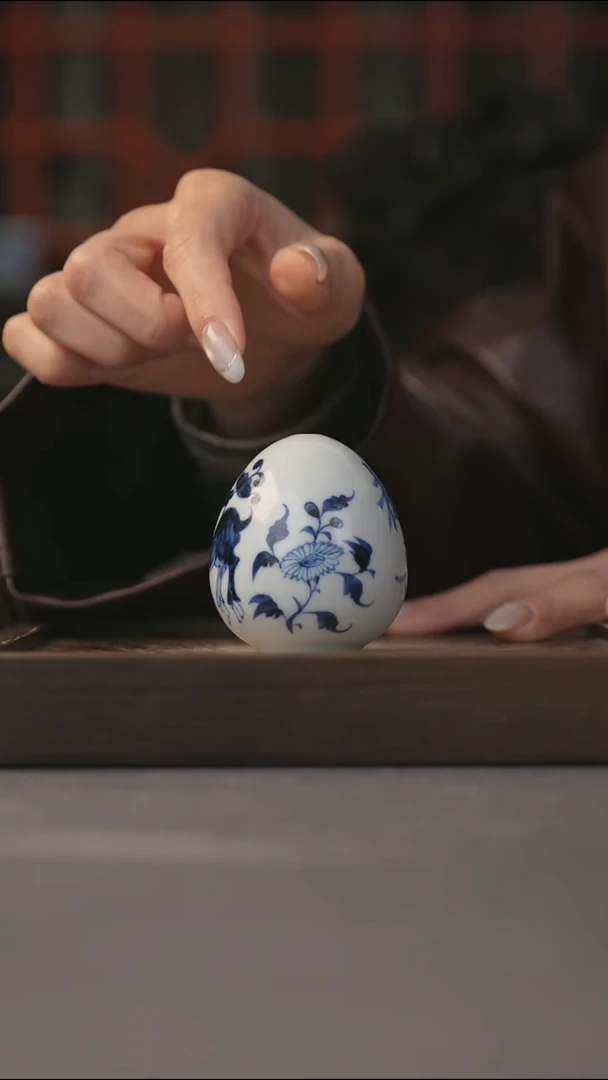 宁封窑龙蛋长寿鹿盖置