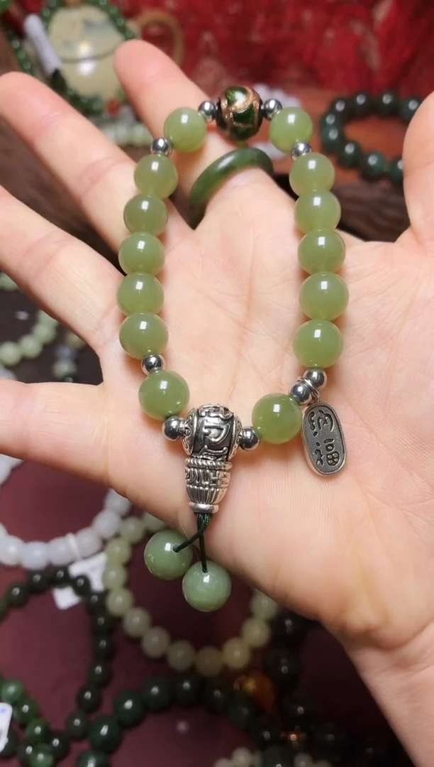 未镶嵌手链和田玉10mm黄口