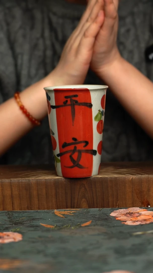 杯釉下彩手工手绘同款陶器