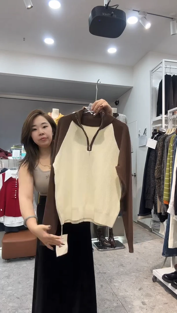 咖色拉链立领上衣80-145斤