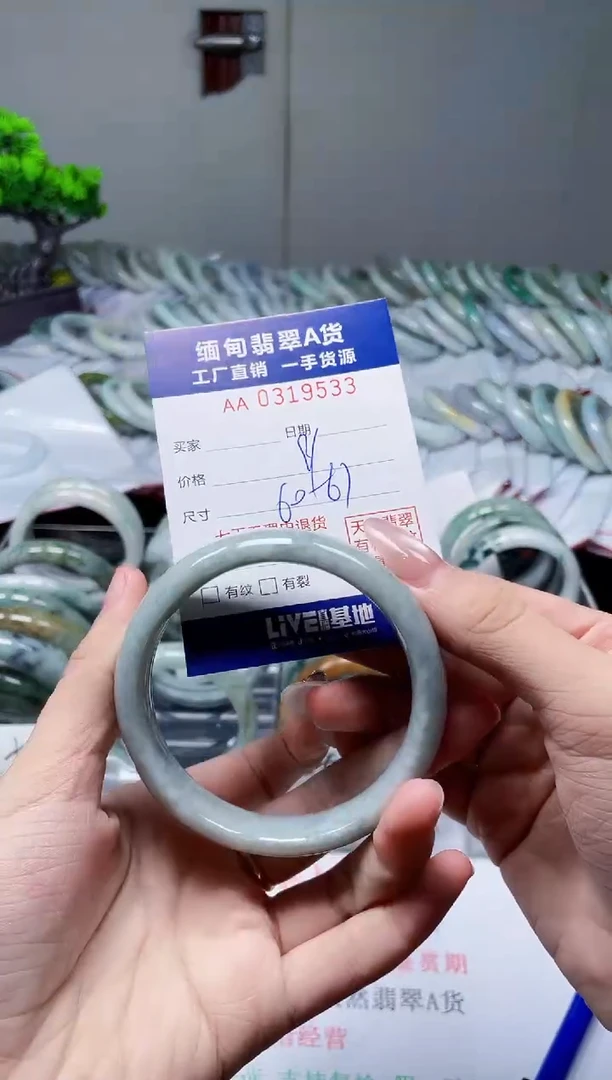 未镶嵌手镯翡翠天然翡翠A货9533