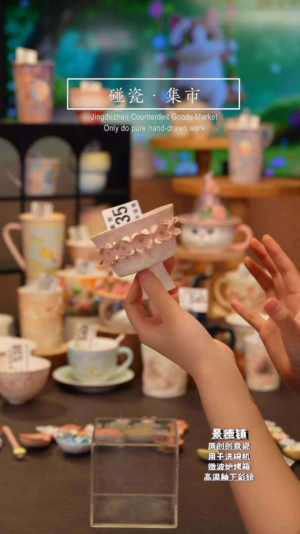 杯子535538{蝉翼}玉泥手捏设计师款