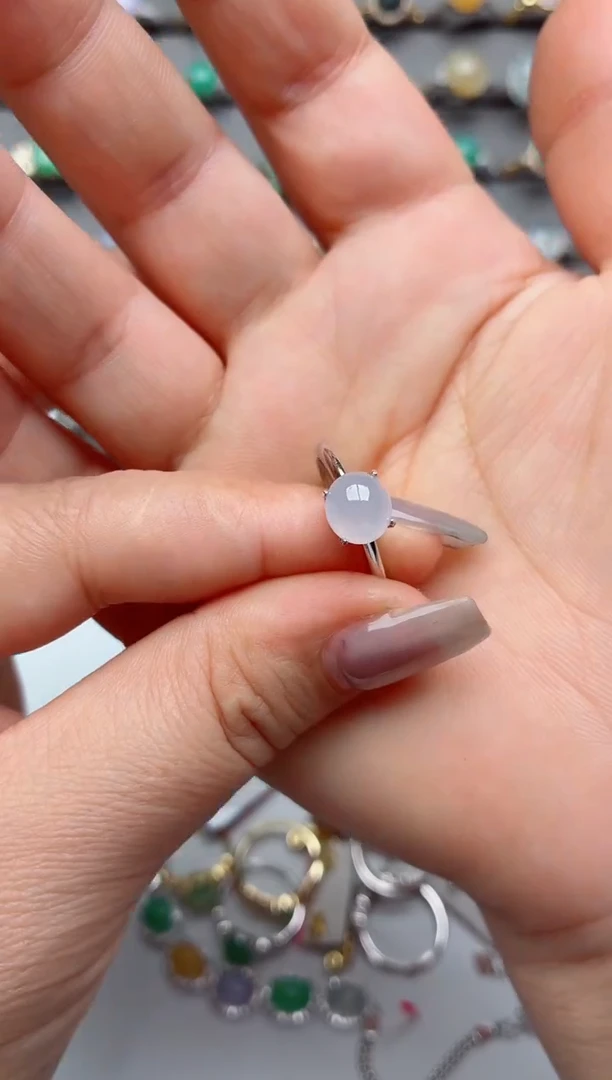 银S925镶嵌戒指翡翠.