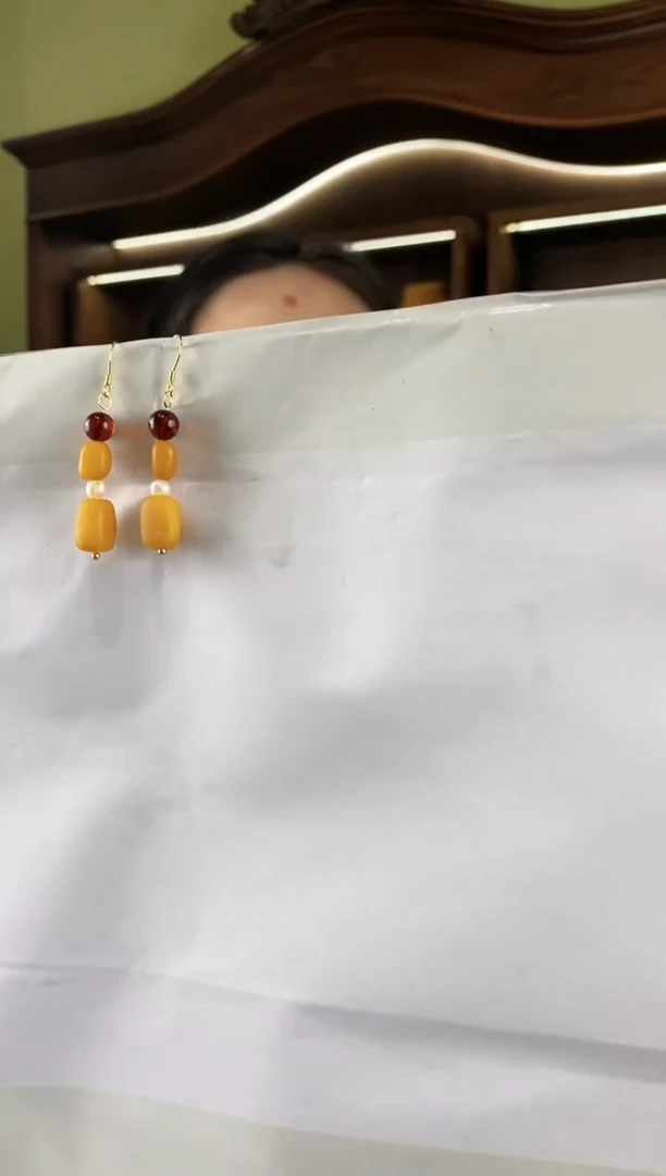 未镶嵌琥珀耳饰多样性发一