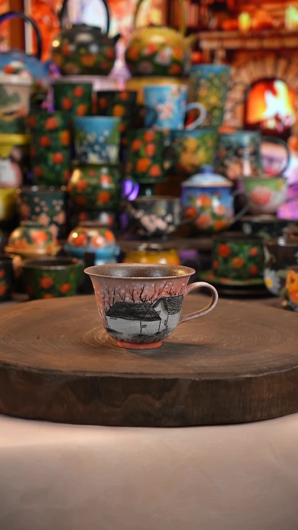 油画   釉下彩   杯子