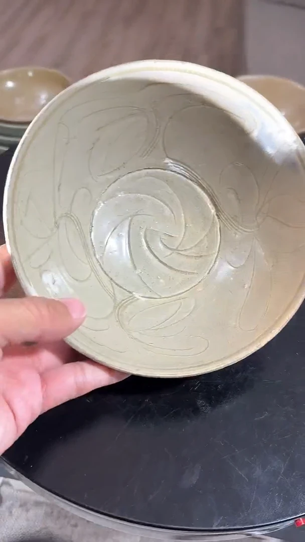 【闪购商品】碗龙泉青瓷刻花碗小磕