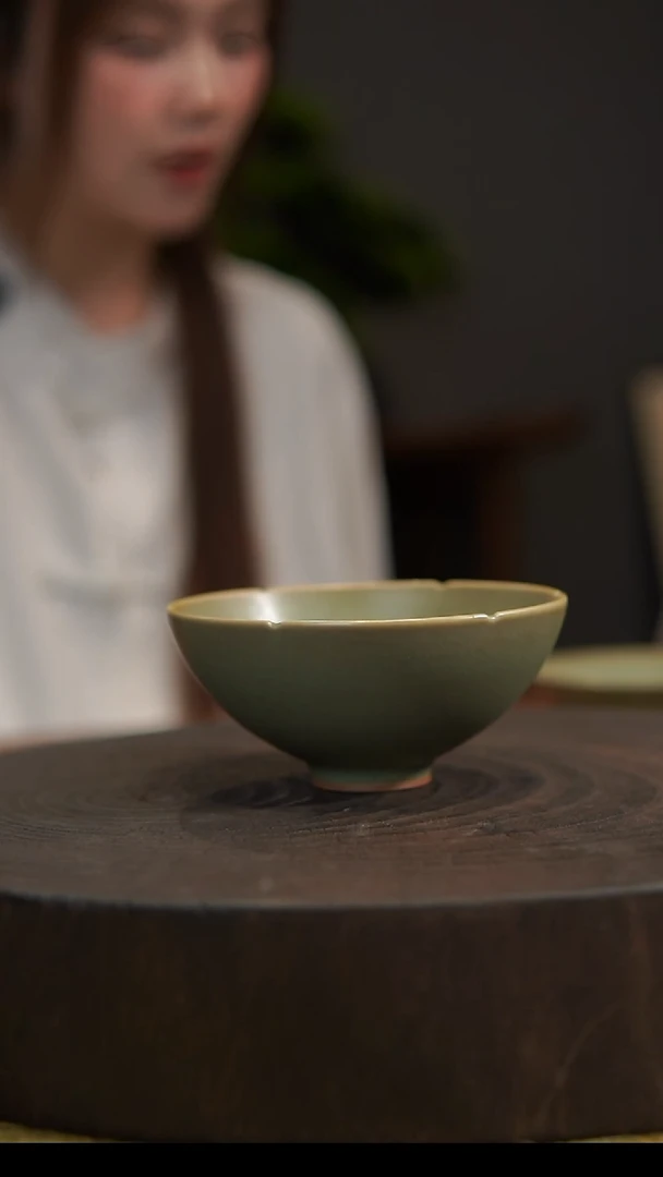 杯子葵口杯 汝州原产地  原矿老釉