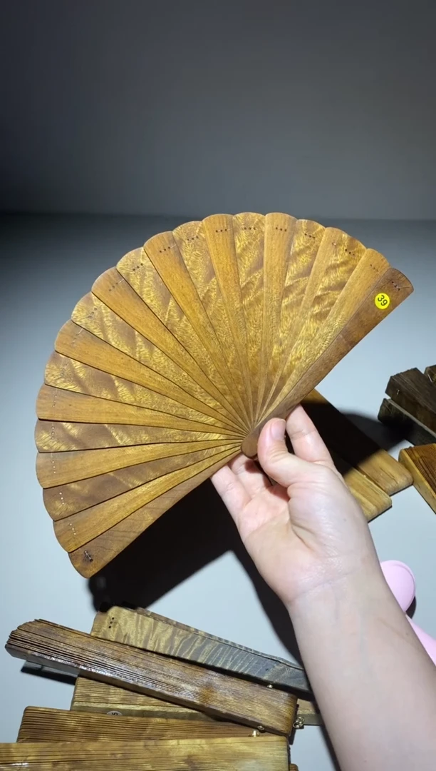 金丝楠16cm金丝楠木小叶桢楠扇39