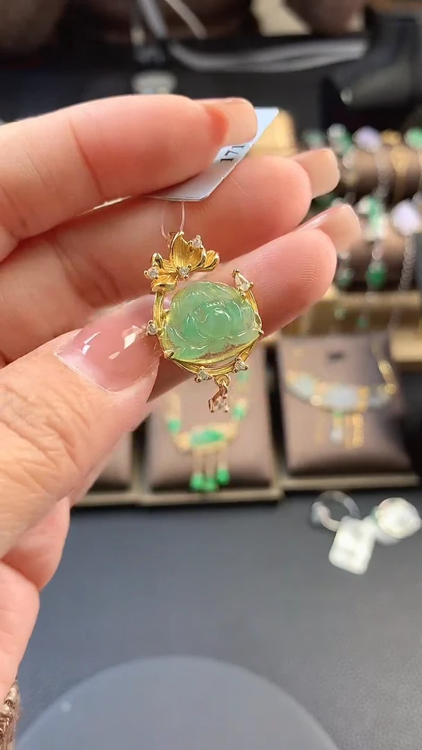 颈饰银S925镶嵌翡翠17103