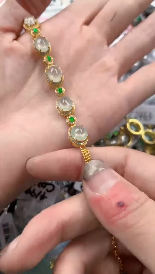 银S925镶嵌戒指翡翠666   8