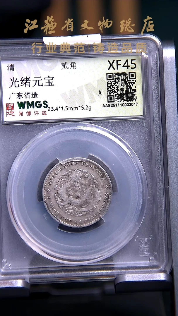 银X0261*3017*光绪元宝/贰角/XF45