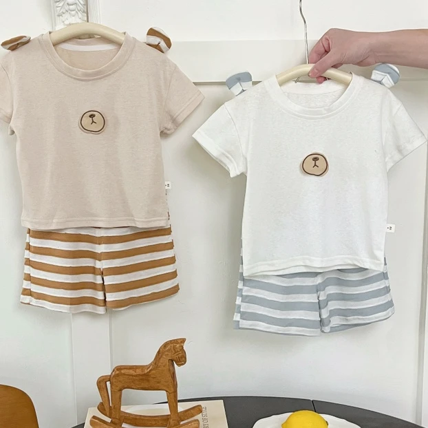 棒棒熊眯兜小熊短袖套装