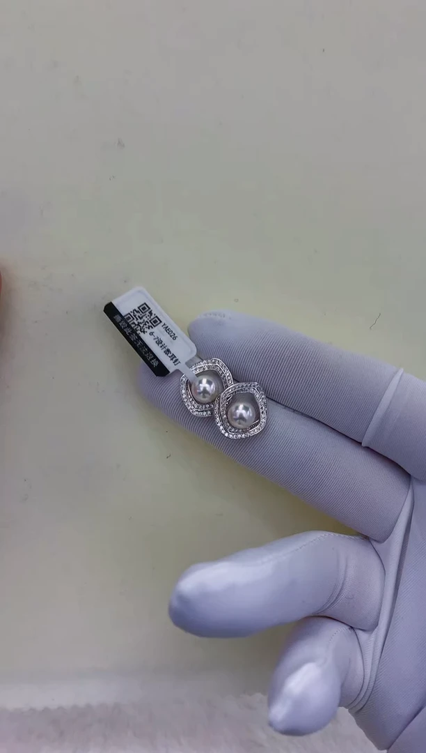 银S925镶嵌饰品海水珍珠设计款1耳饰