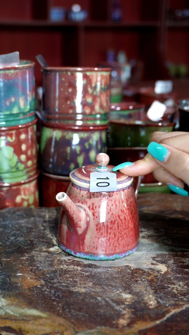 摆件精品窑变钧瓷茶器