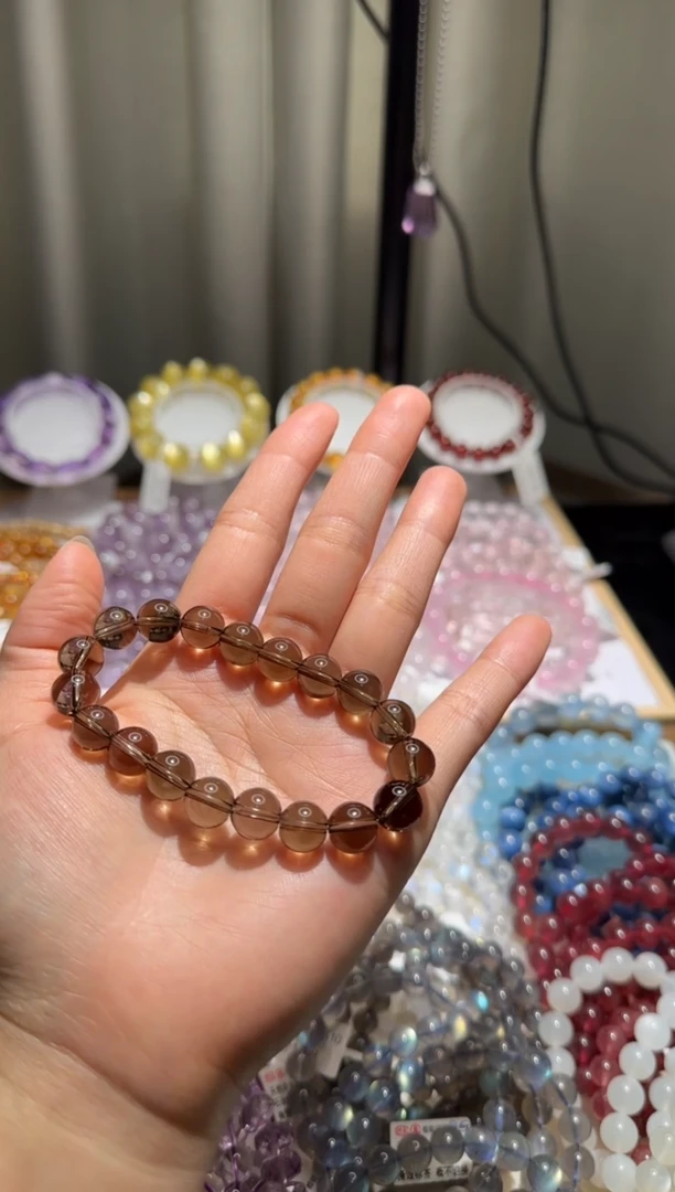 【闪购商品】烟晶手链未镶嵌茶晶10mm+