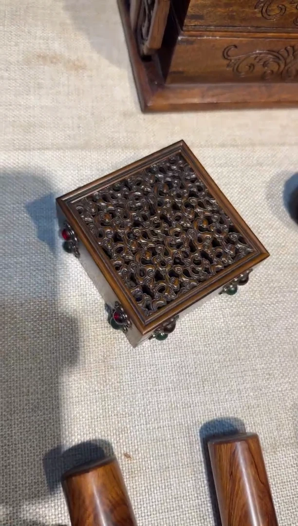 木小叶黄杨木  香盒摆件 8/8/4高