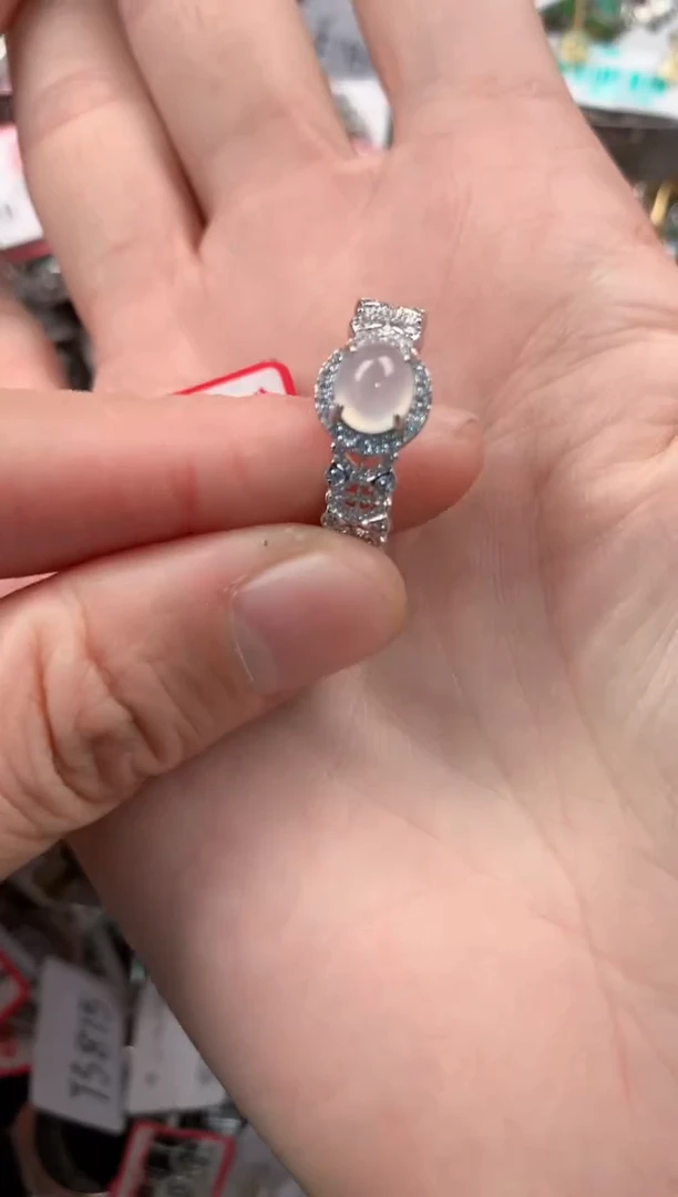 银S925镶嵌戒指翡翠6666-----4