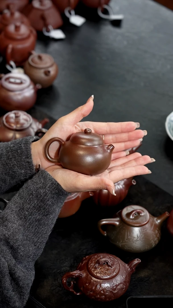 茶壶紫砂柴烧底槽青文旦120cc