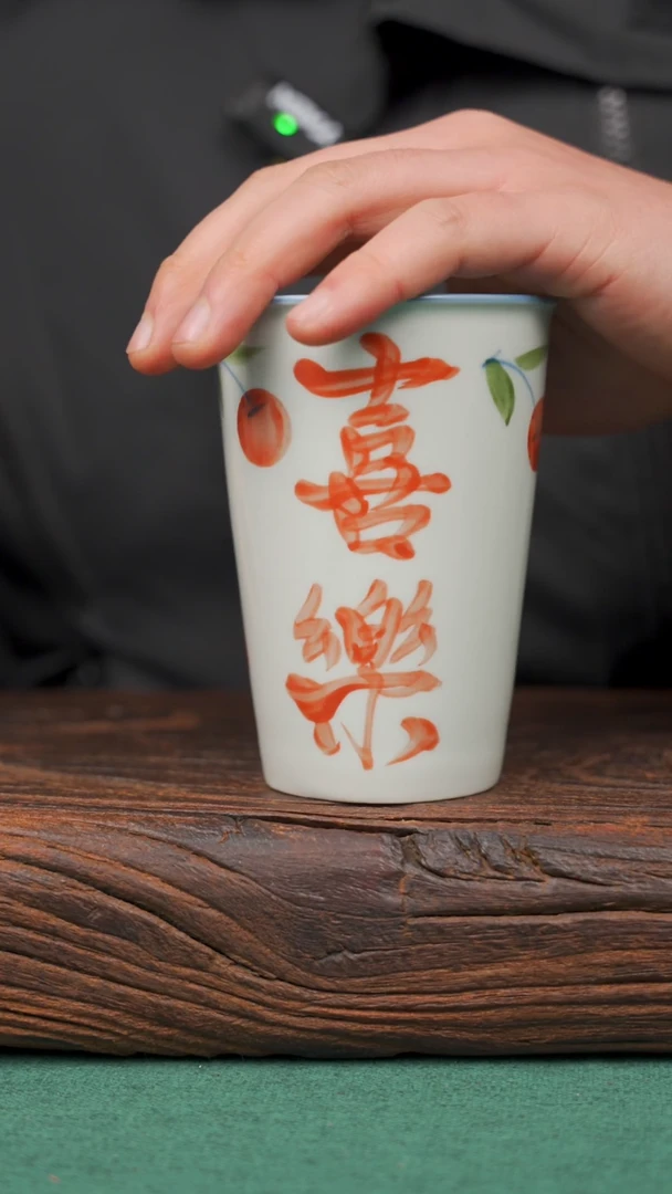 【闪购商品】瓷片40景德镇杯釉下手工手绘瓷器