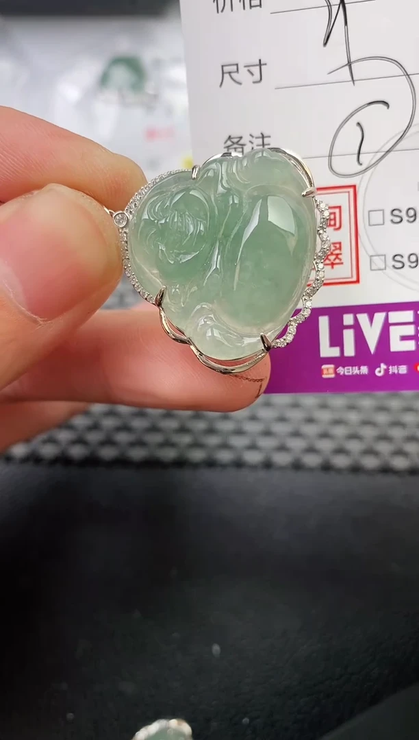 翡翠银S925镶嵌颈饰李***️吊坠