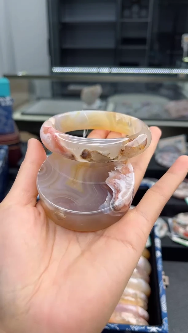 石英质玉手镯未镶嵌63圈口（赠送镯心）3889360