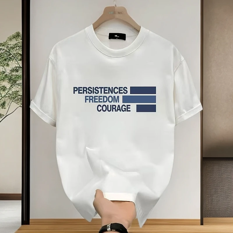 2025美式痞帅重磅夏季短袖T恤男夏薄款卡通上衣印花青年男士轻奢