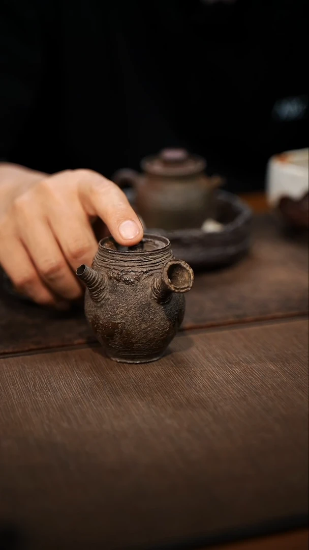 全手工制作  南蛮侧把壶