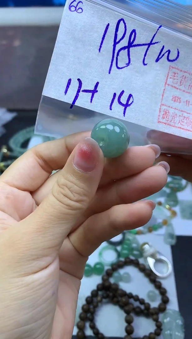 未镶嵌定制翡翠66桶珠*208元毛货需精抛光