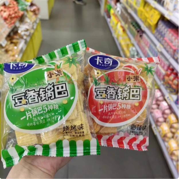 一鸣卡奇小米豆香锅巴烧烤香辣味休闲点心【零食满38元包邮】